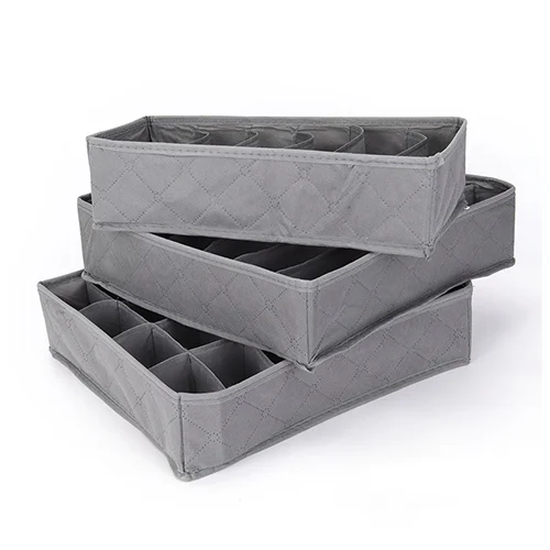 4pcs Multi-size Bra Underwear Organizer Foldable Home Storage Box Non-woven Wardrobe Drawer Closet Organizer For Scarfs Socks - Цвет: 13