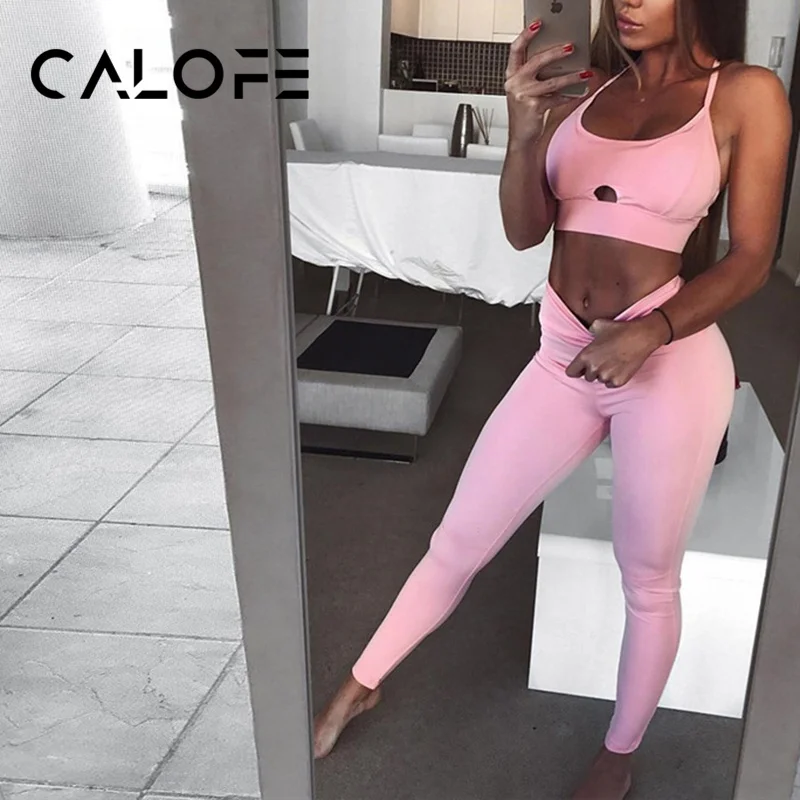 

CALOFE Women 2019 New Rompers Femme Party Club Skinny Sexy Bodysuits Pink Fashion Playsuits Hollow Out Sexy Jumpsuits