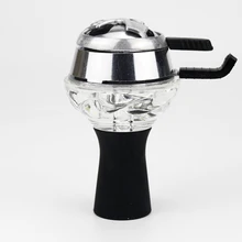 Тип стеклянная чаша для кальяна+ Двойная ручка держатель угля сочетание силиконовой табачная чаша и одной ручкой кальяна