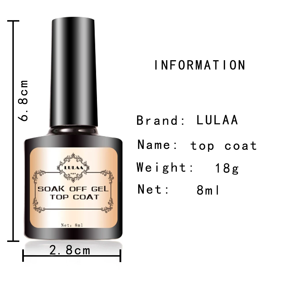 Lulaa УФ светодиодный Гель-лак для ногтей база пальто Best лаки для ногтей гель Soak Off не протирать Топ цветной лак для ногтей гель матовый покрытие для печати пальто комплект