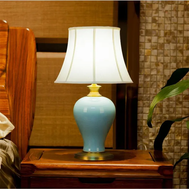 High End Classical Handmade Chinese Ceramic Led E27 Table Lamp for
