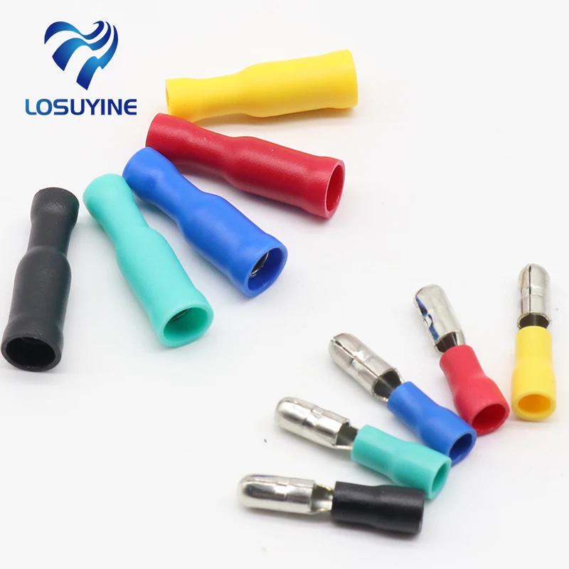 10x Blue Fem Bala Crimp terminales aislados Conector eléctrico de audio cableado