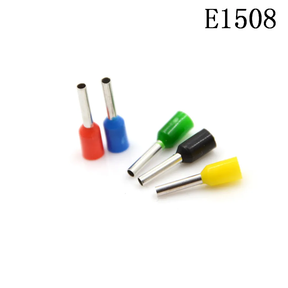 

1.5MM2 100PCS/Pack new E1508 Tube insulating Insulated terminals Cable Wire Connector Insulating Crimp Terminal Connector