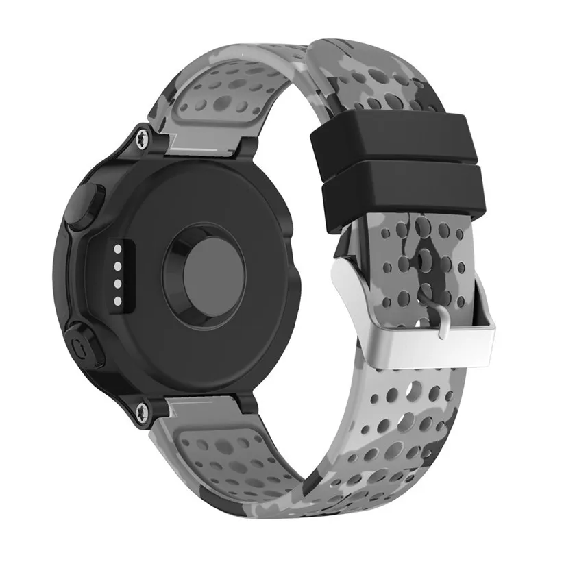 Высококачественный сменный силиконовый мягкий ремешок для Garmin Forerunner 220 230 235 620 630 735 gps умные часы - Цвет: D