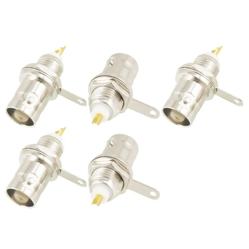 

DSHA New Hot 5 BNC Female Nut Bulkhead Solder RF Connector Adapters