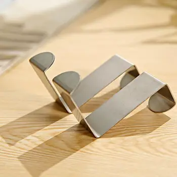 

2Pcs Door Hook Stainless Steel Hooks Kitchen Wall Door Cabinet Clothes Hanger Organizer Rack Hanging Coat Hooks J#1