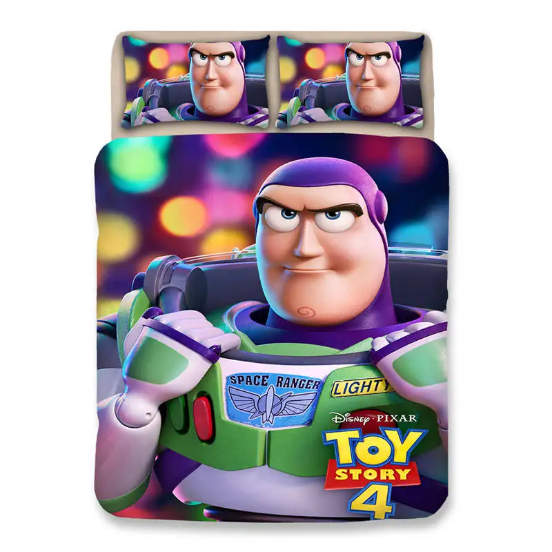 Комплект постельного белья Woody Buzz Lightyear Toy Story, полный размер, пододеяльник, набор для детей, домашний декор, Твин, Квин размер, постельное белье king