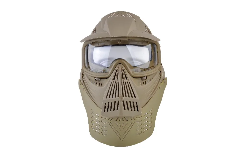 

Outdoor CS Transformers Ultimate Mask Steel Mesh Full Face Tactical Military BBGun WarGame to Protect Neck Wire Visor