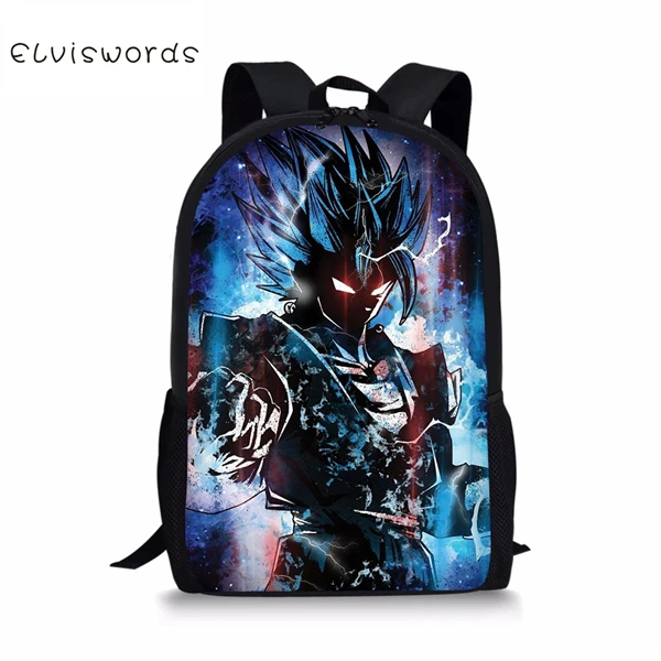 ELVISWORDS Dragon Ball шаблон школьный рюкзак для мальчиков девочек стильная классная школьная сумка легкие сумки для ноутбука