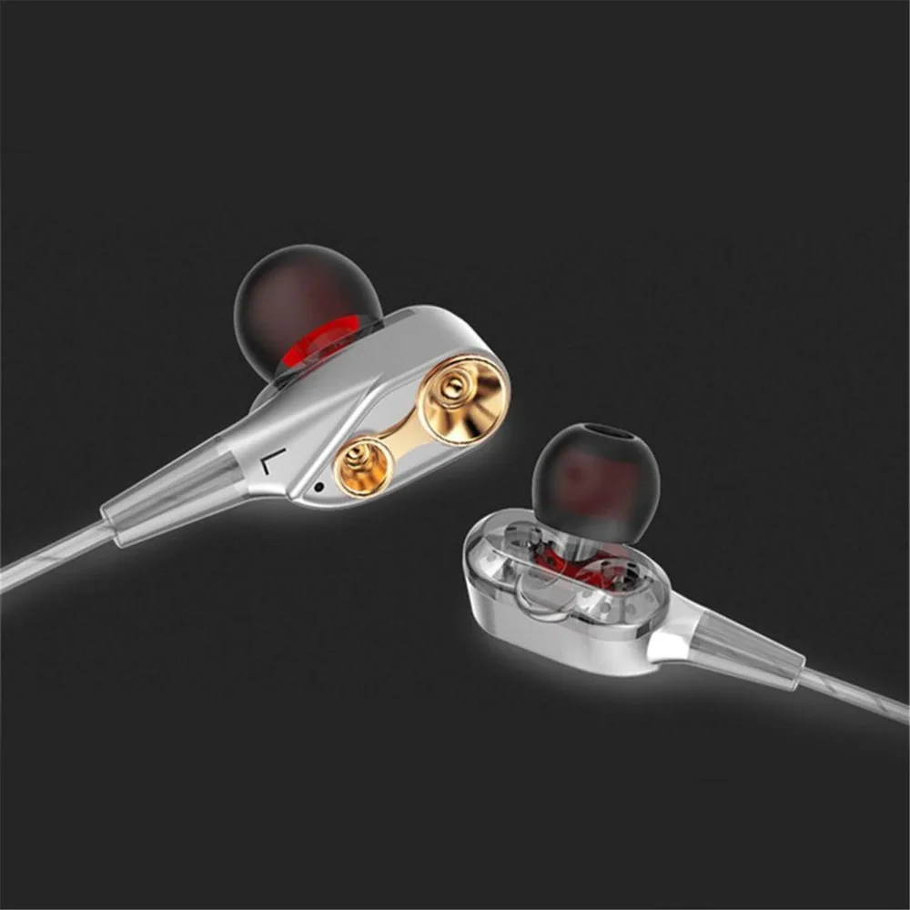 

QKZ Ear Type Double Moving Coil Running Headphones Games Music CK8 Headphones Durable Hifi Headphones