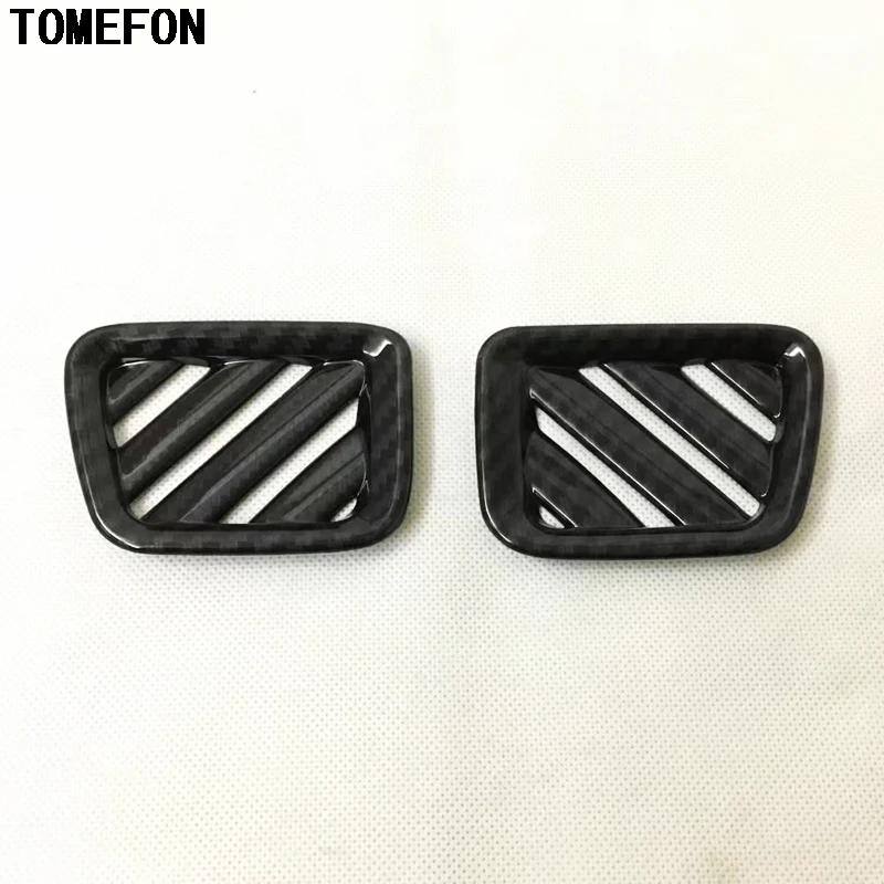 

TOMEFON 2pcs For Citroen Aircross C5 SUV Hatchback Front Dash Board Air Vent Cover ABS Chrome Carbon Fiber Paint