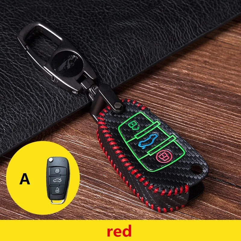 

For Audi A4 A4L A5 A6 A6L Q5 S5 S7 Q3 Q7 A1 A3 B9 TT TTS Leather Key Protection Cover Protect Shell Car Styling Key Cover Case
