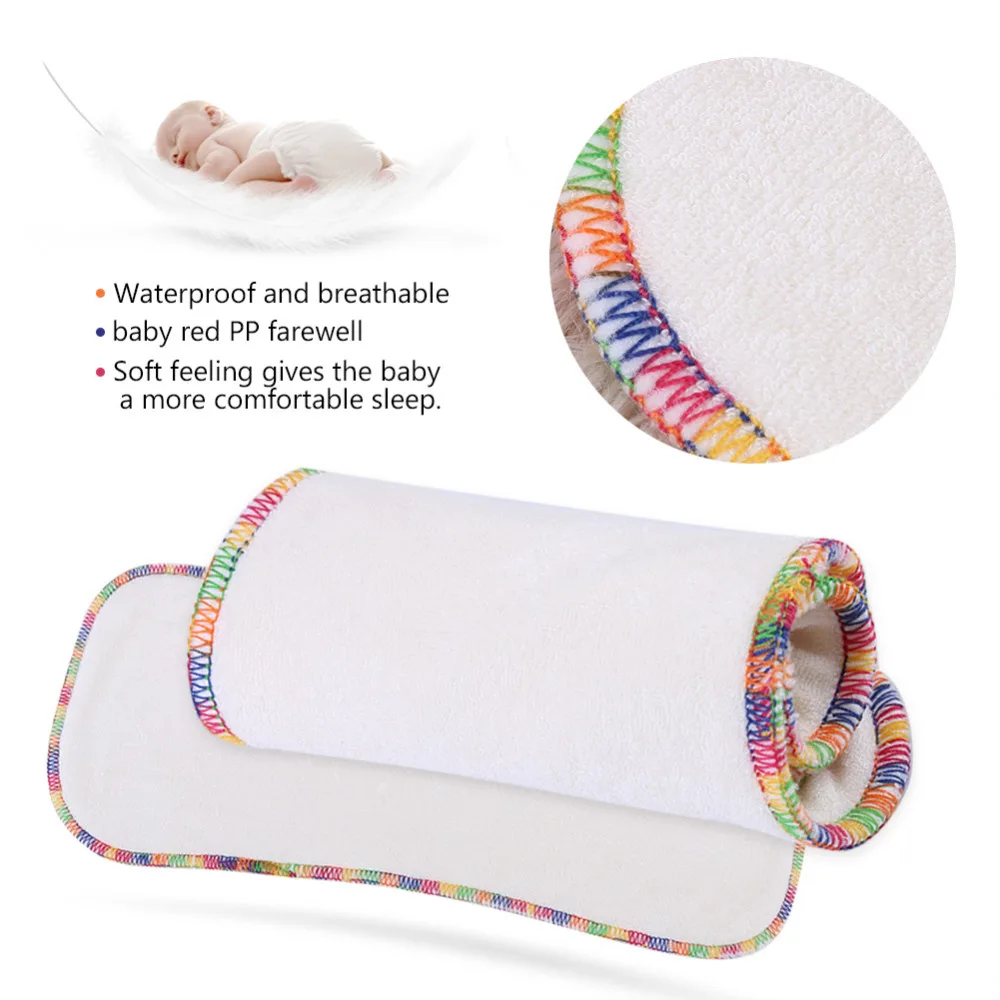1PCS Baby Bamboo Fiber Inserts Washable Reusable Inserts Overnight for