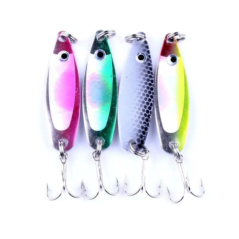 

5cm 6.5g Laser Reflective Metal Jig Spoon Spinner Lure Hard Bait Artificial Lures with Hook Fish Tackle SP006