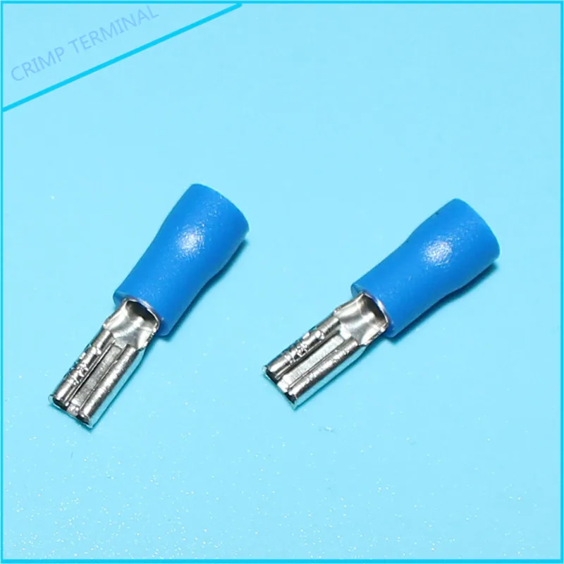 100pcs Blue 2.8mm Spade Crimp Terminal FDD2 110 Female Pre Insulated