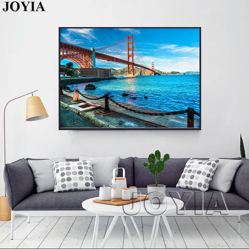 

Golden Gate Bridge San Francisco Canvas Wall Art Decor Picture Single Landscape Printed Paintings Dusk Photo Home Arts No Frame