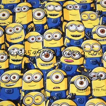 140*100 см Миньоны хлопчатобумажная ткань для шитья материал "сделай сам" Hometextile пэчворк для мешок ткань рубашки Ночная рубашка с шапочкой