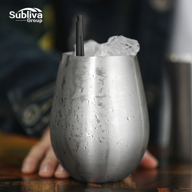 

550ml/18oz hot sale stainless steel 304 milk Cold drinking Whisky beer cup creative egg shape Coffee tea Mug