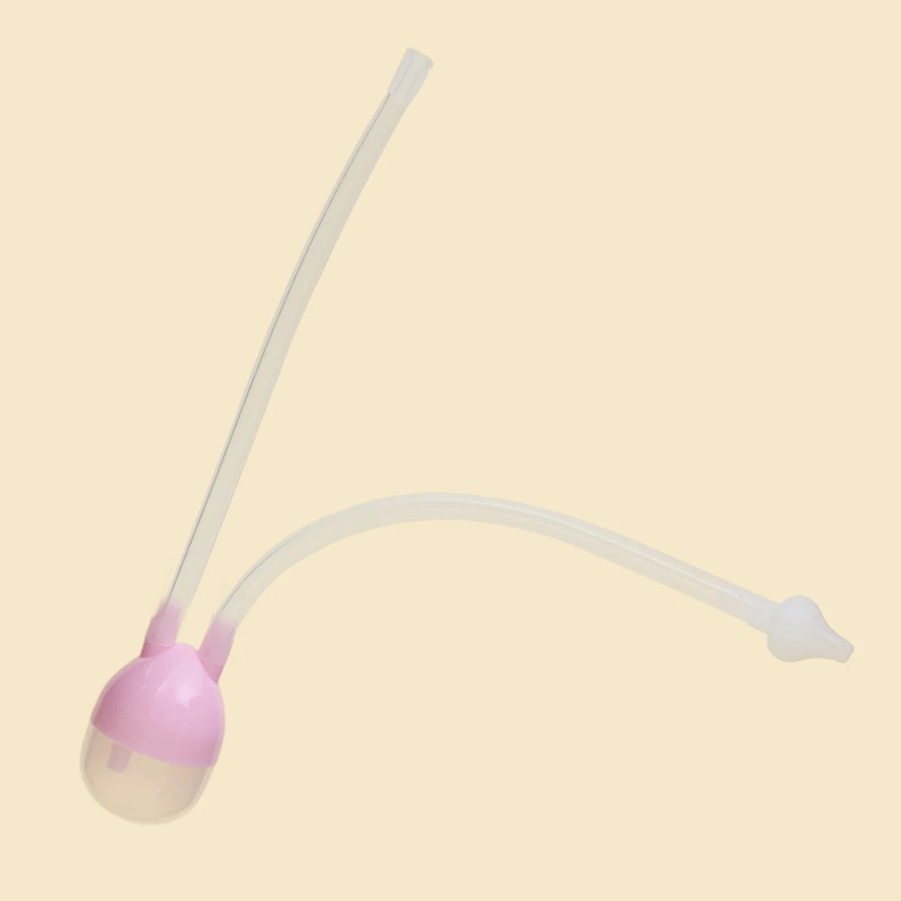 Безопасный Очиститель носа вакуумный всасывающий носовой слизи отсасыватель для носа Inhale для ребенка X - Цвет: Розовый