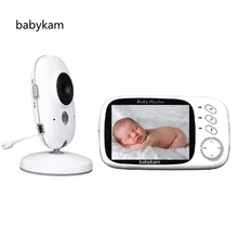 Babykam Radio Nanny monitor baby intercom 3.2 inch IR Night vision Temperature monitor 8 Lullabies 2 way talk baby cry detector