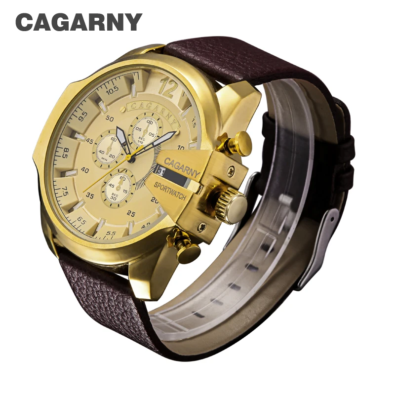 cagarny dz style quartz watch men golden mens watches (12)