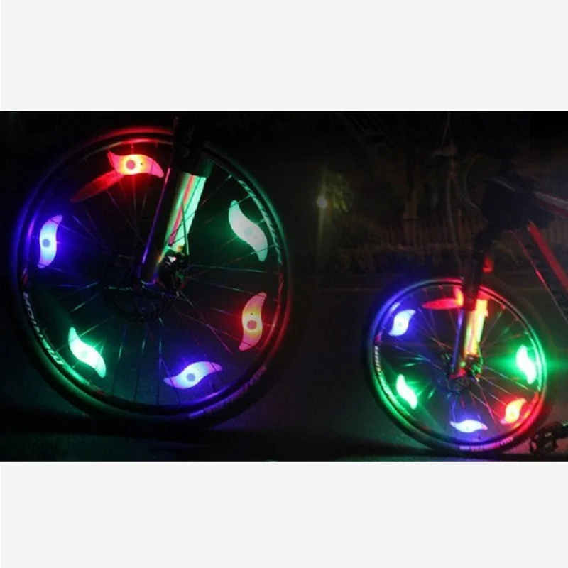 Discount Bike Light Mountain Road Bike Bicycle Lights LEDS Tyre Tire Valve Caps Wheel Spokes LED Light 4