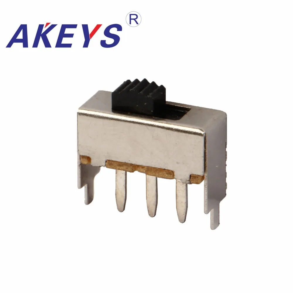 

30PCS SS-12F04 1P2T Single pole double throw slide switch 3 pin verticle type with 2 fixed pin handle heights can be customized