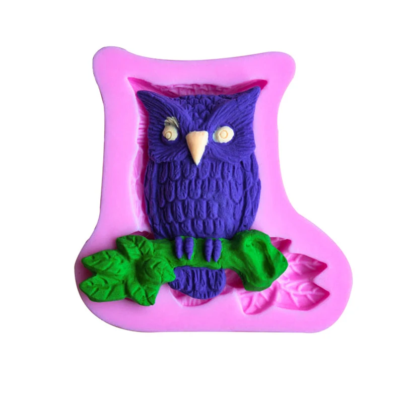 

Kitchen Food-grade 3D cartoon Owl Cake Mold silicone soap mold DIY Candy Moulds Fondant Cake Decorating Tools