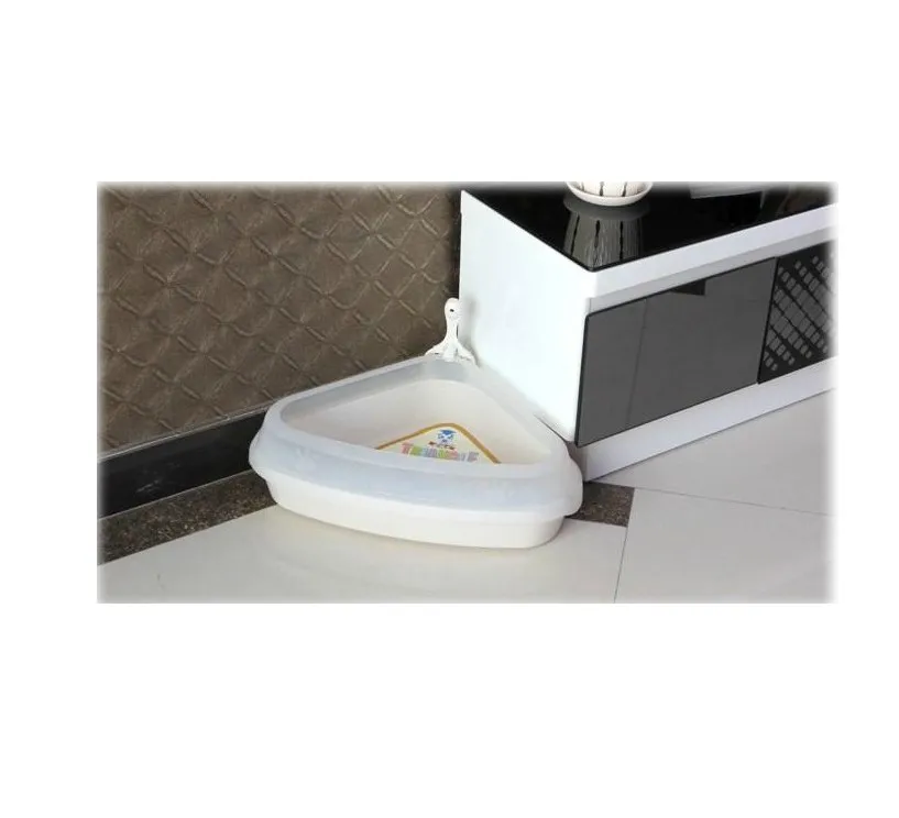 

Splash-proof cat toilet Suitable for placing in corner cat basin
