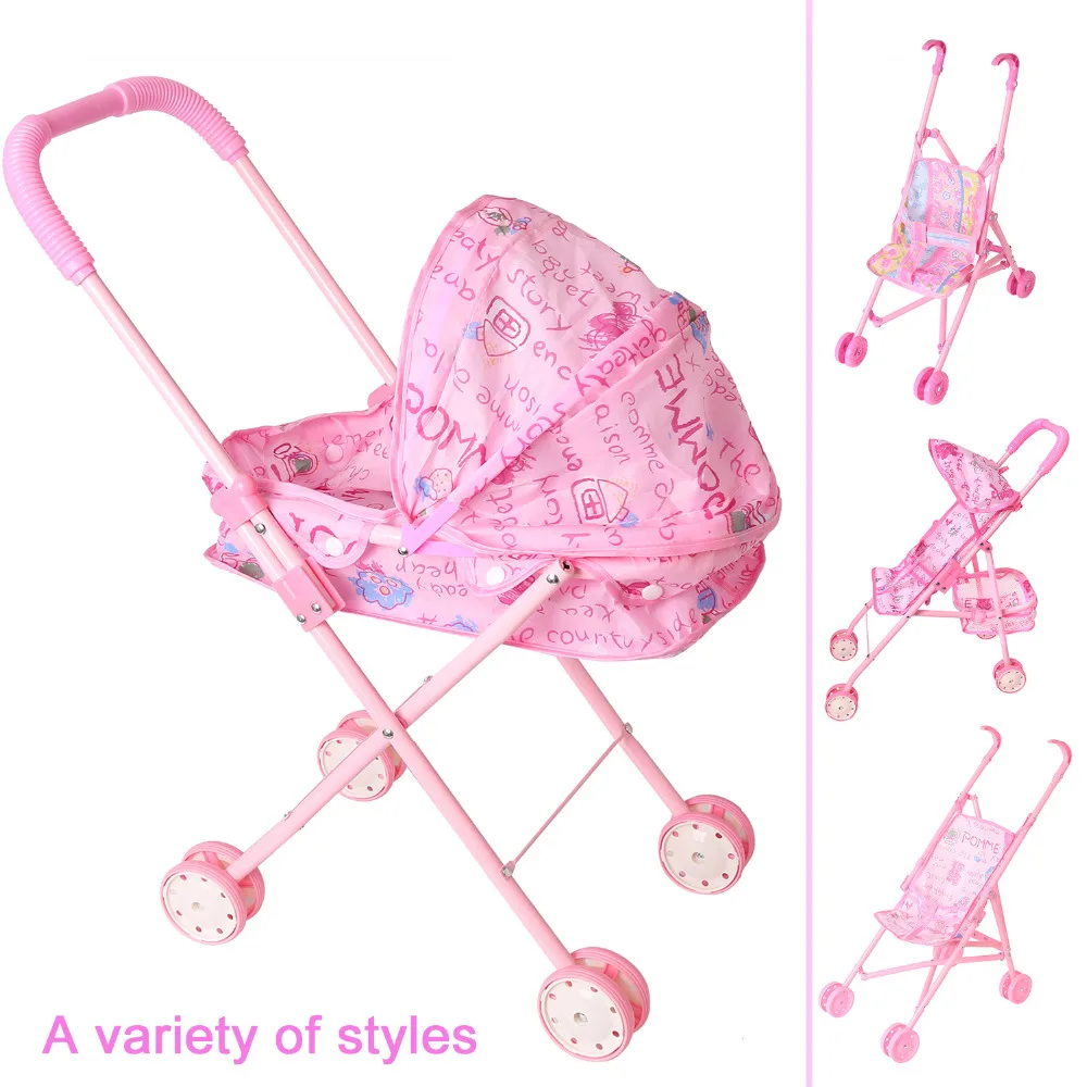 Buy Furniture Toy Bobbi Trolley Dolls Accessories Foldable Stroller Pram