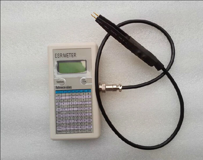 

New LCD Auto Ranging In-Circuit Capacitor ESR Meter Tester+ SMD Test Clip Probe Tweezers