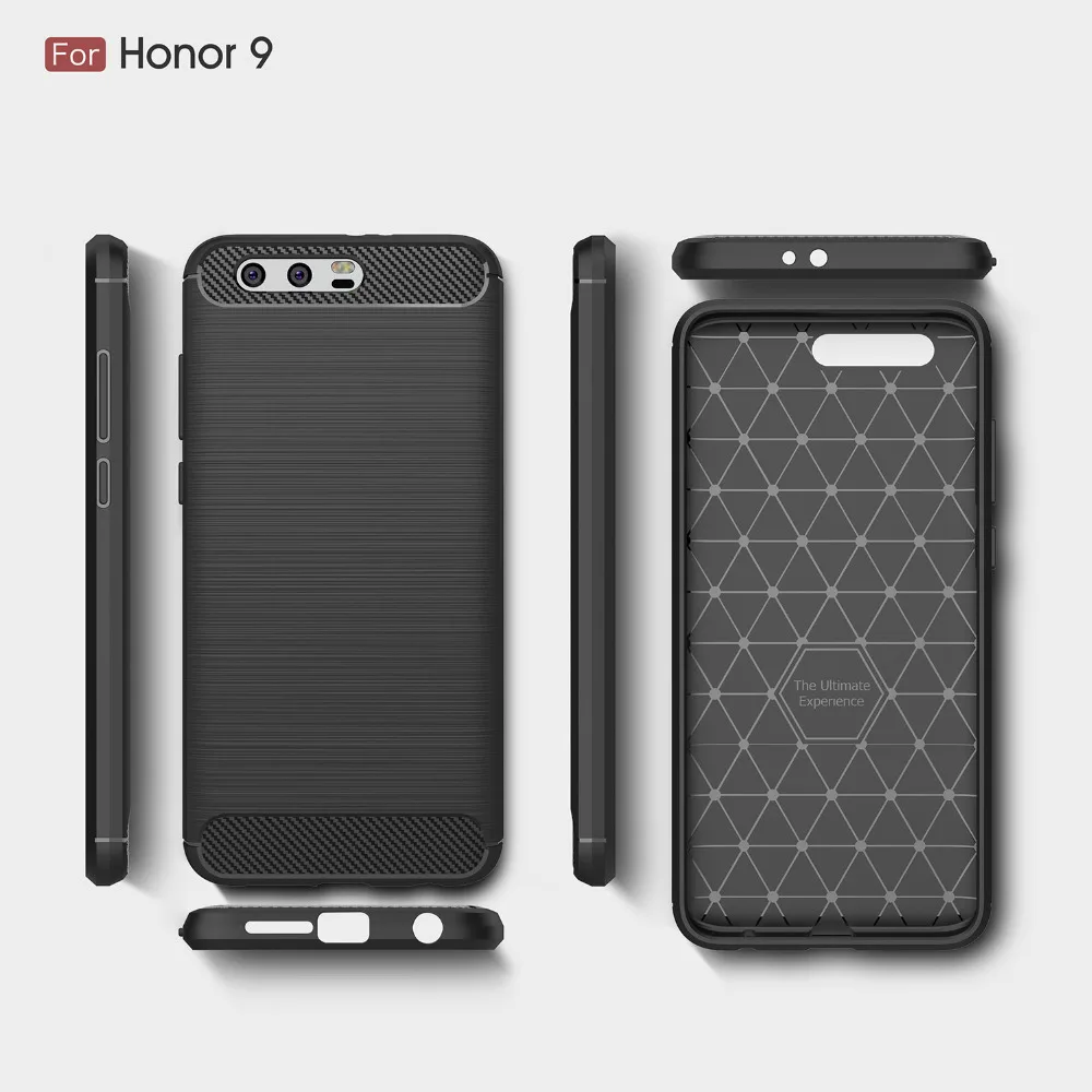 Huawei Honor 9 8 Case Silicon Case for Huawei Honor 9 8 Cover Soft Carbon Fiber Brushed Mobile Phone Fundas Coque Etui Accessory