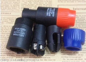 

20PCS High Quality Speakon 4 Pole Male Plug Compatible Audio Cable Connector Red Color