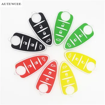 

AUTEWODE for Alfa Romeo Mito Giulietta 159 GTA Flp Silicone key Cover pad car Key case shell 20pcs