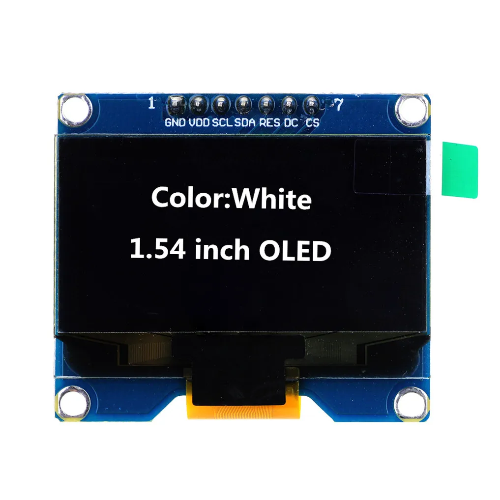 1,54 дюймов белый OLED дисплей модуль 128x64 SPI интерфейс OLED экран Плата 3,3-5 в UART для arduino Diy Kit