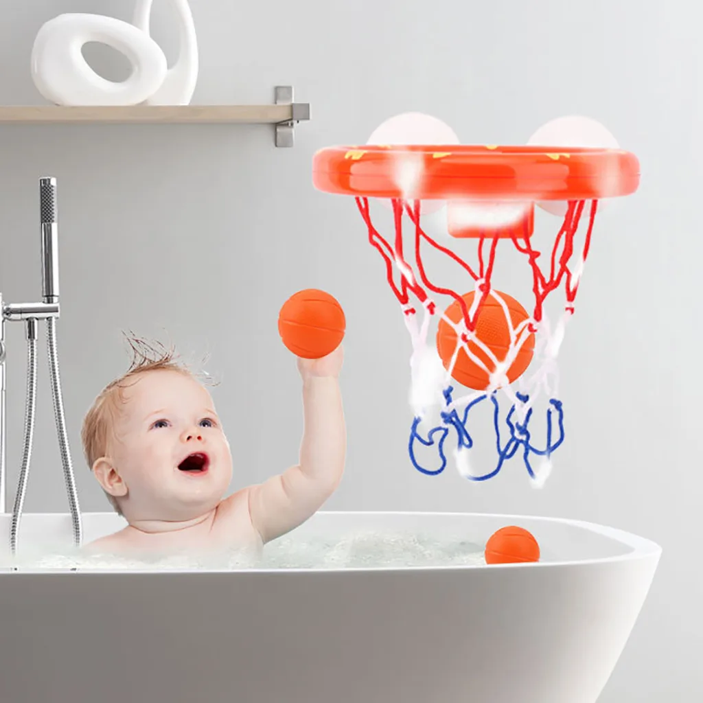 

Funny Bath Toy Basketball Shooting Game Toy Set with Hoop Balls Suctions Cups for Bathtub Bathroom Kids #K20