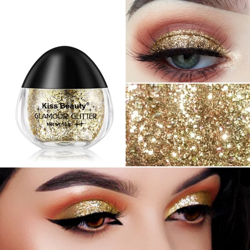 

Sequin Eyeshadow Powder Long-Lasting Waterproof Easy To Color Shimmer Eye Shadow