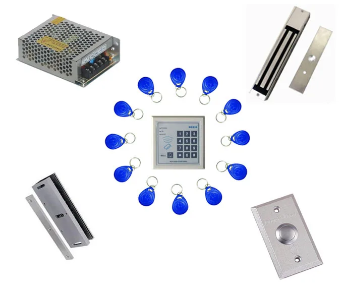 

Free ship by DHL ,access control kit ,one EM keypad access control+power+magnetic lock +U bracket+button+10 em card,sn:em-005
