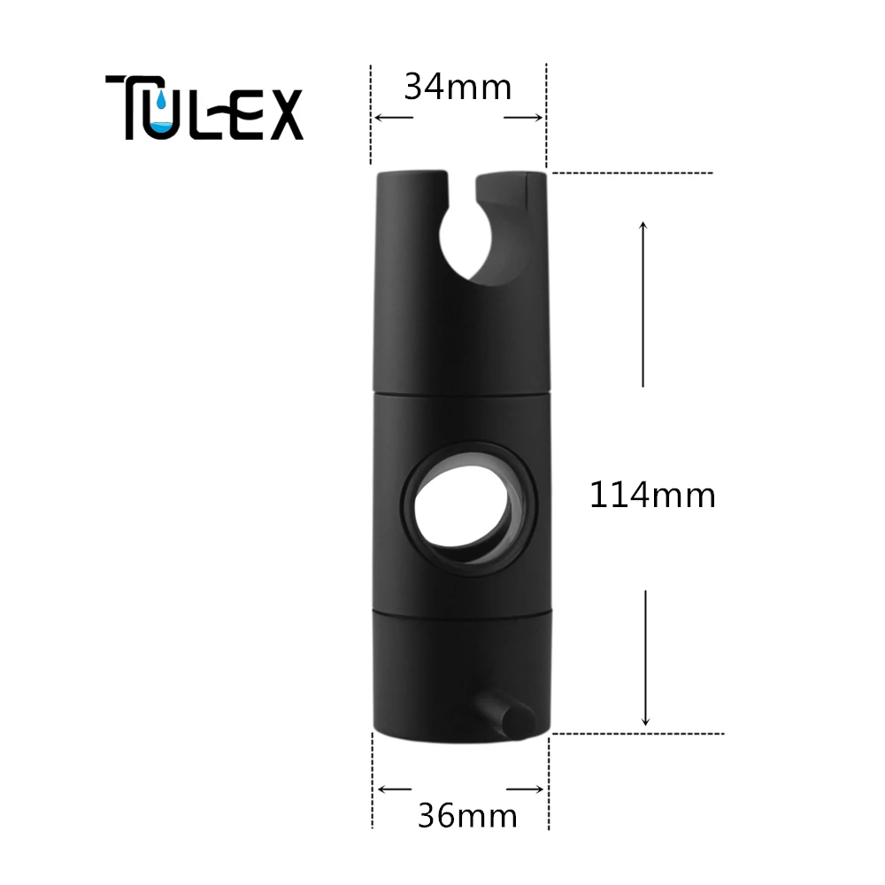 TULEX черный ручной держатель для душевой головки для слайдера 19-25 мм высота и угол регулируемый держатель распылителя Замена душа часть