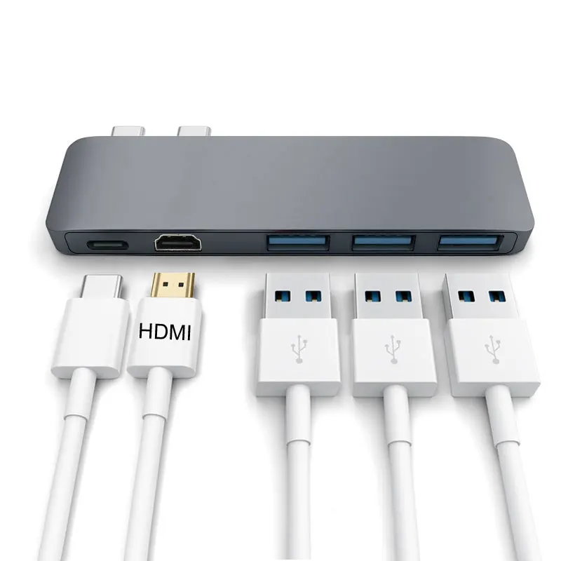 Uosible Thunderbolt 3 адаптер концентратор USB Type C к HDMI 4k с питанием концентратор 3,0 Для Macbook Pro/Air USB-C