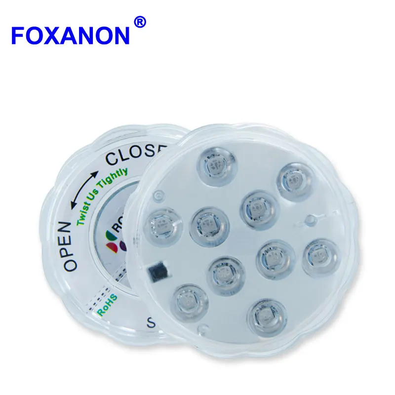 10LEDs RGB LED Underwater Light Pond Submersible IP68 LED Submersible