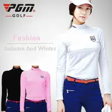Высокое качество PGM одежда для гольфа женская футболка с длинным рукавом женское осеннее и зимнее термобелье розовый белый черный