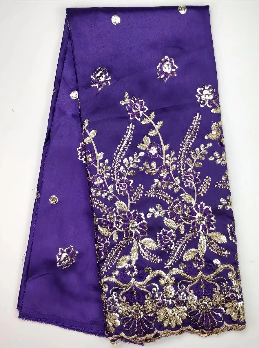 

African George Fabric High Quality Nigerian George Lace Fabric,purple African Swiss Lace Fabric For Nigerian Wedding Party