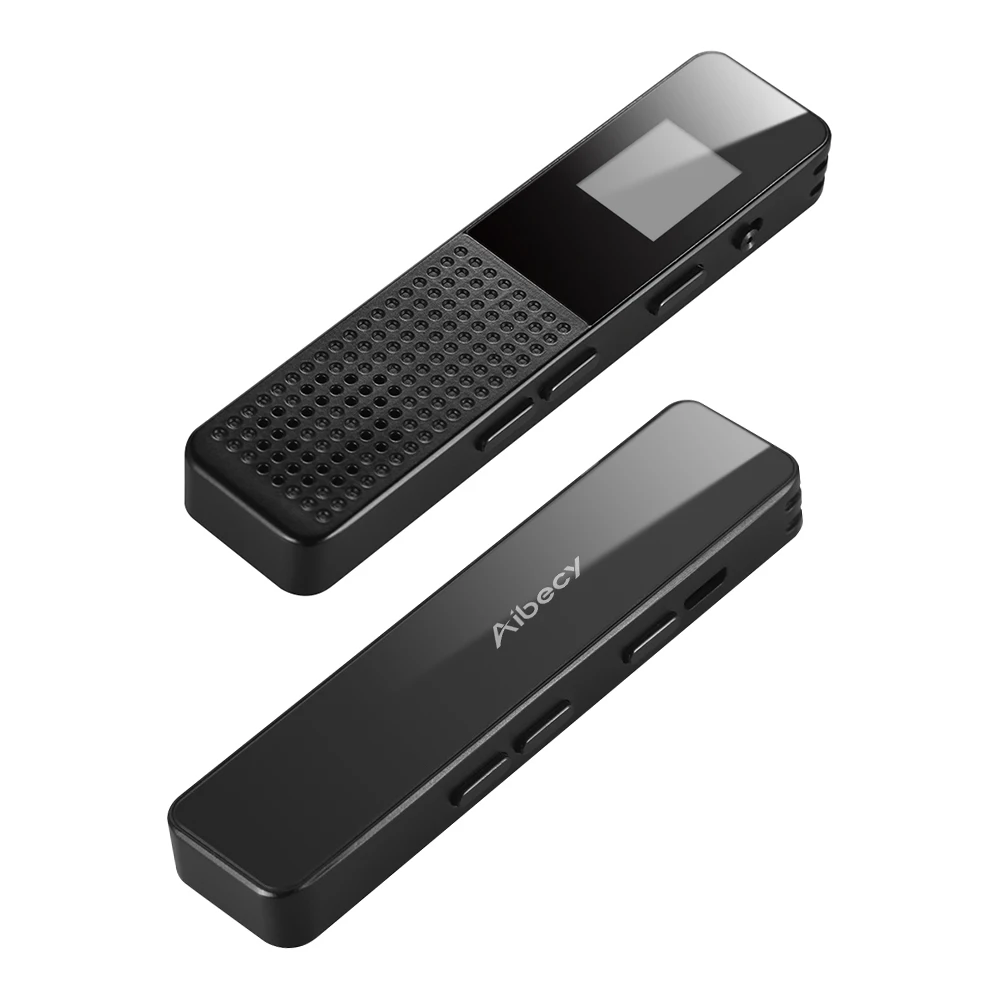Aibecy 16 جيجابايت الرقمية صوت مسجل MP3 مويسك لاعب الصوت المنشط تسجيل مع مكبر الصوت بطاقة فتحة ل المحاضرات اجتماع