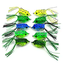 5шт большой Лягушка topwater Мягкая Рыболовную приманку crankbait Крючки бас приманки снасти Новый который состоялся 27 июля