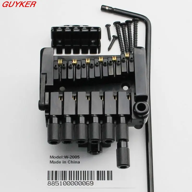 

6 String Roller saddle Tremolo Bridge Tailpiece for Headless Guitar Replacement