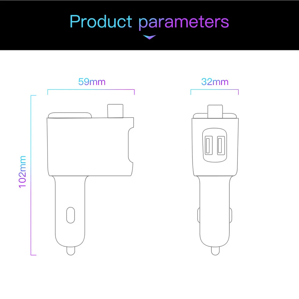 Авто USPS Baseus FM запускает двойной USB выход автомобиль заполненный 3.4A Автомобильный MP3-плеер автомобильные аксессуары Новинка