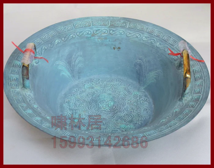 

Carving Work of Art Bronze bronze basin fire pit antique decoration feng shui products