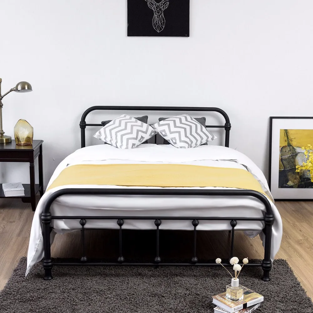 Giantex Full Size Metal Steel Bed Frame W/Stable Metal Slats Headboard Footboard Bedroom Furniture HW57398 Giantex Full Size Metal Steel Bed Frame W/Stable Metal Slats Headboard Footboard Bedroom Furniture HW57398