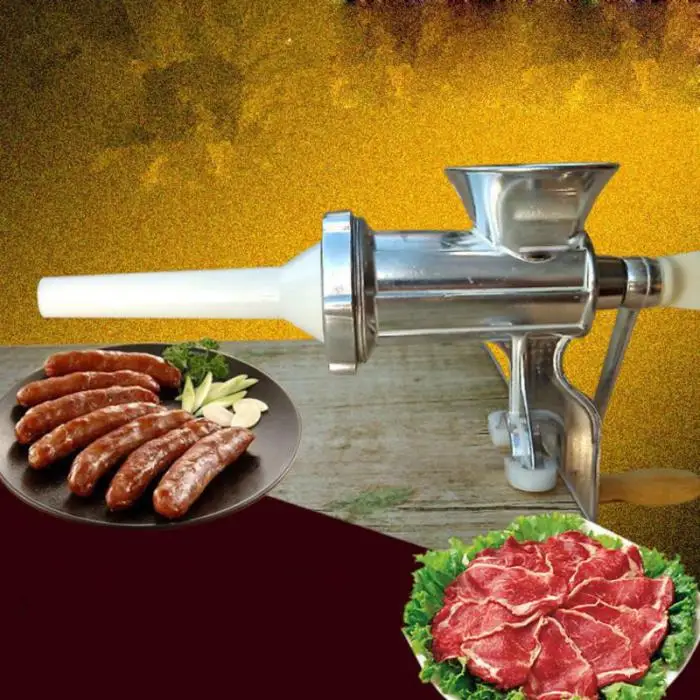 Manual Meat Grinder& Sausage Stuffer Meat Grinder Mincer Pasta Maker Crank JS22